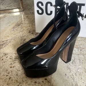 Zara Glossy Black Platform Pumps